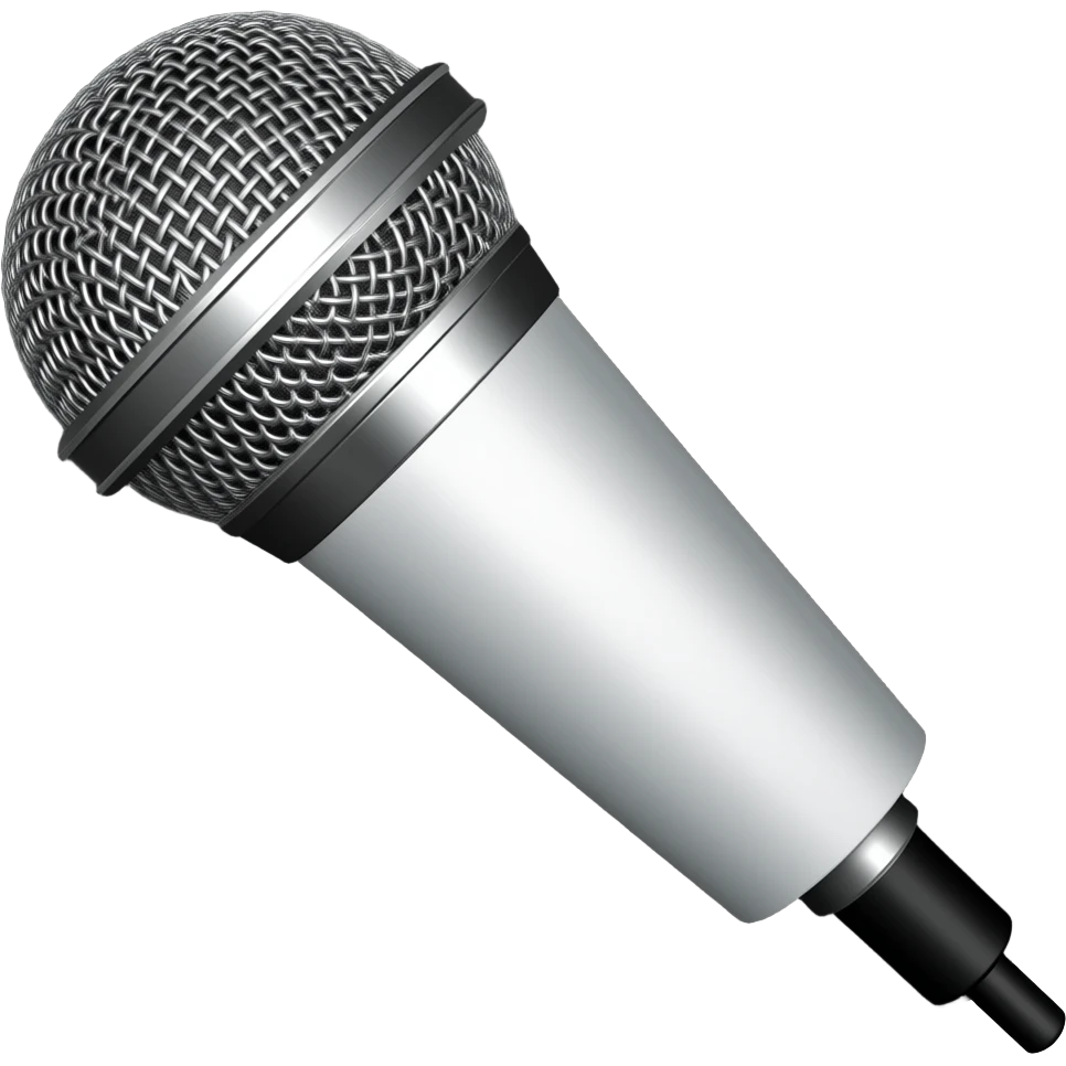 white podcast microphone emoji
