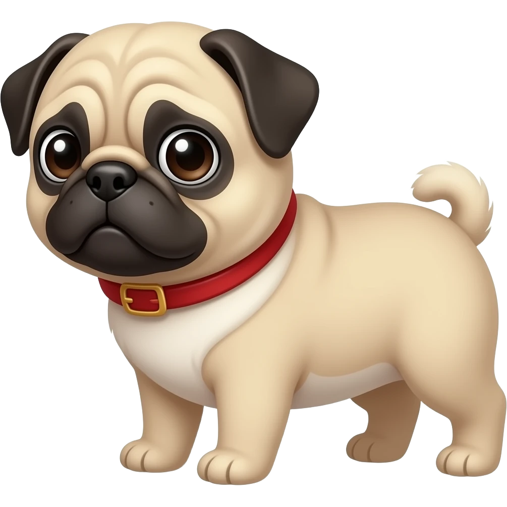 Pug kawaii emoji