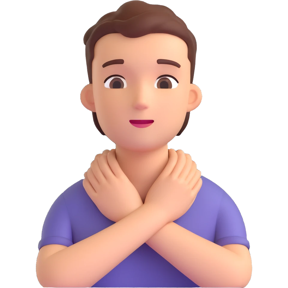 person with their hands around their neck, style 3 emoji