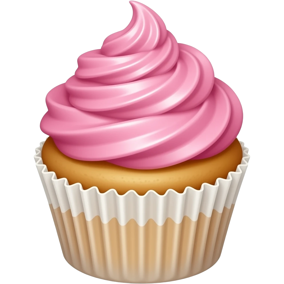 Cupcake with pink icing emoji