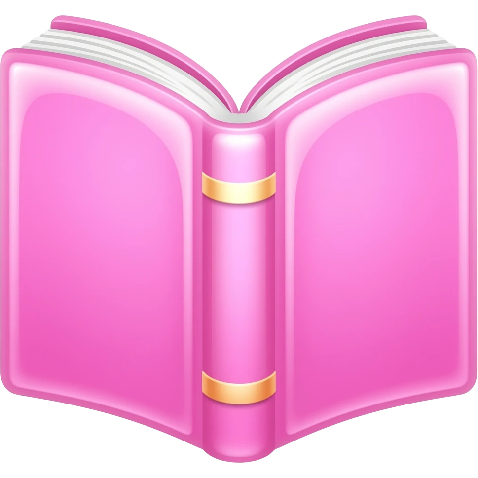 pink very glow books emoji