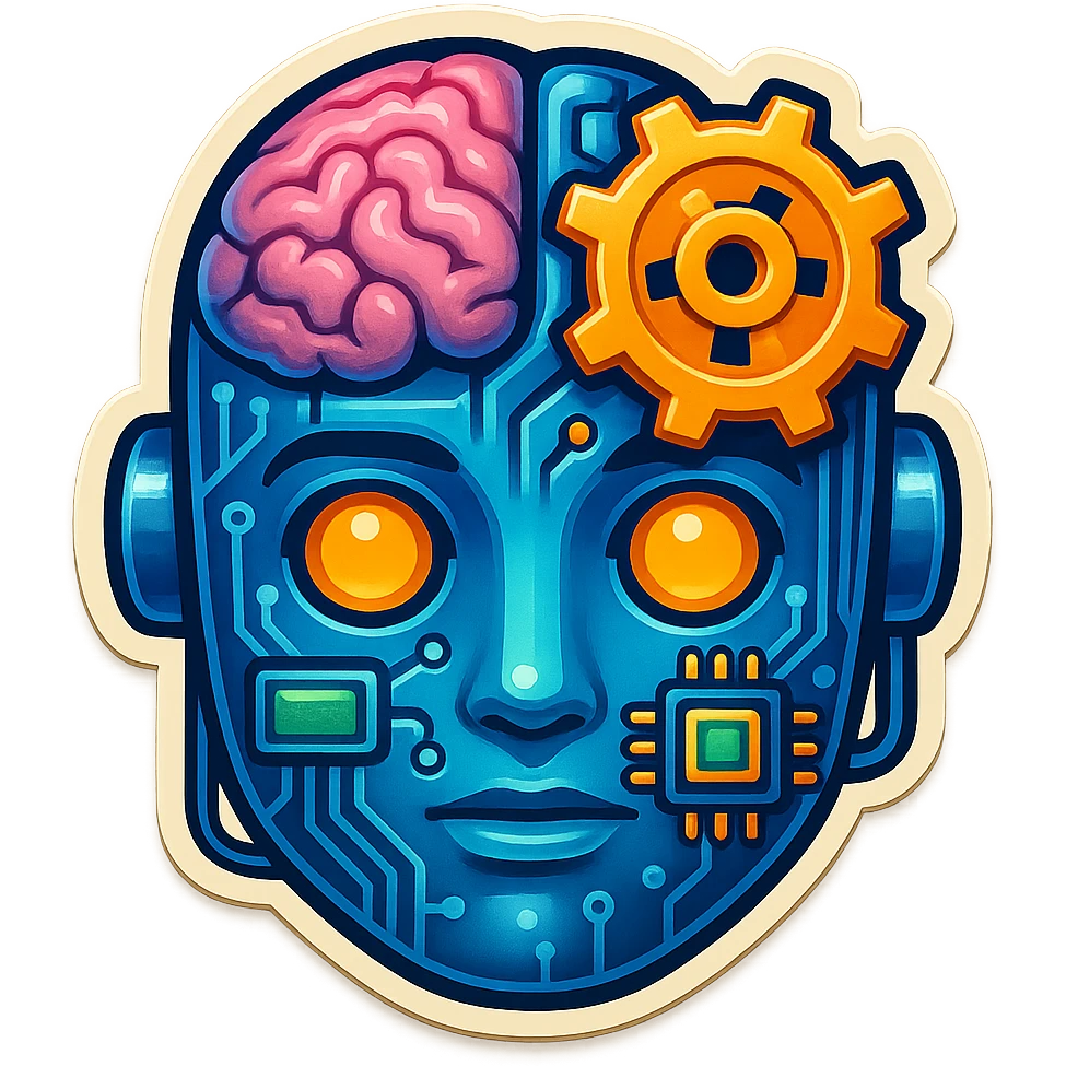 Add more tech elements such as circuit lines, microchips, or digital screens to the icon while keeping it modern, minimalistic, and expressive. Maintain the clean, colorful emoji style and preserve the transparent background. emoji