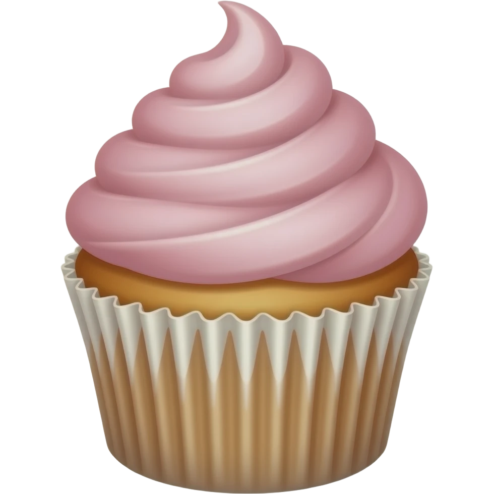 Cupcake with pink icing emoji