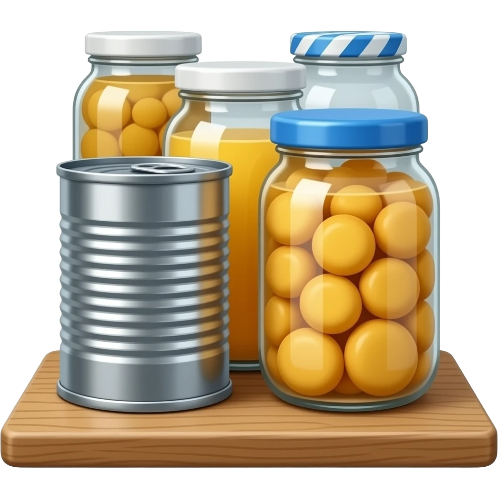 canned food and jars emoji