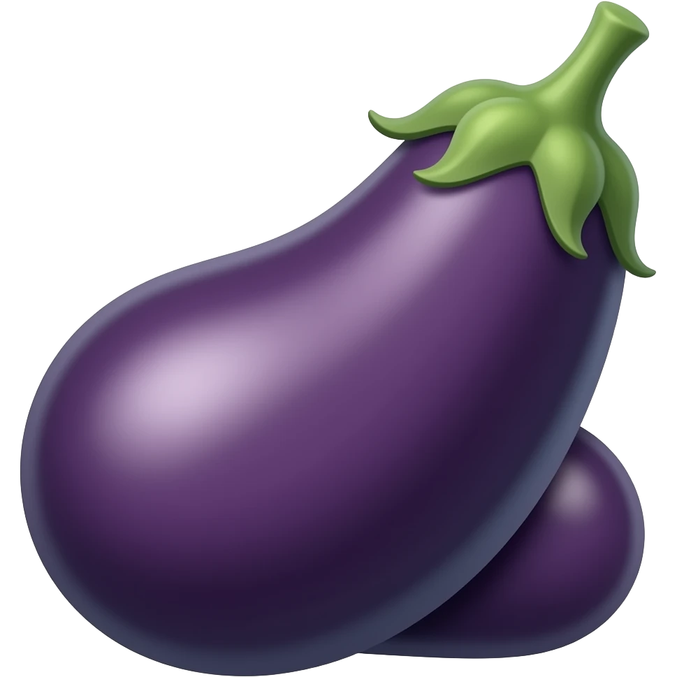 Show a butt and a egg plant emoji