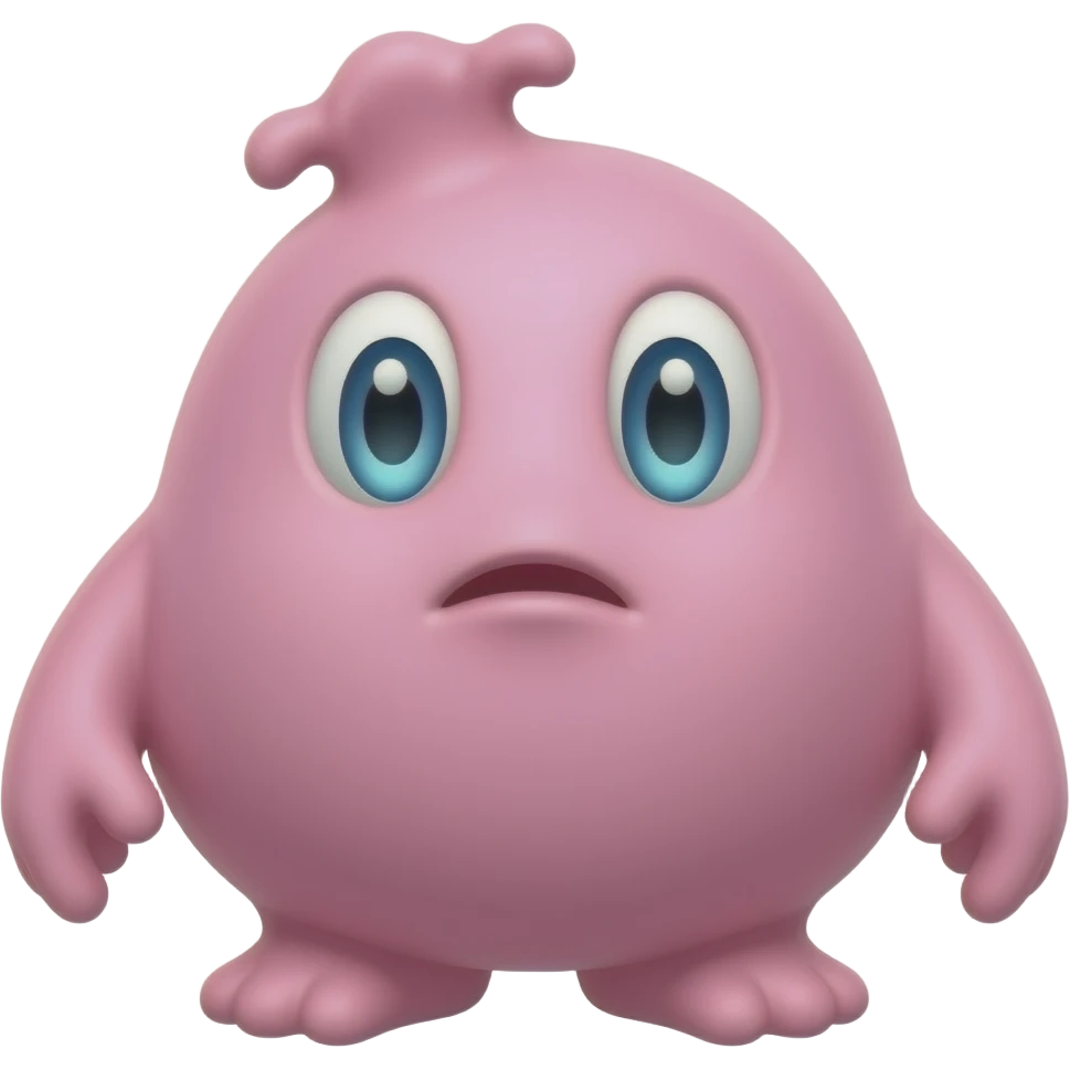 Pastel pink sims Plumblob from sims 4 game emoji