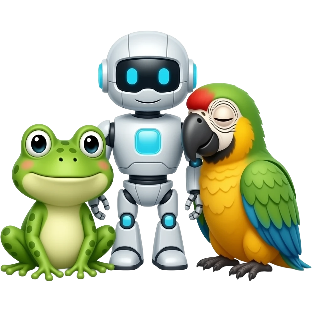 🐸👶🤖🦜🦧 Go to sleep over emoji
