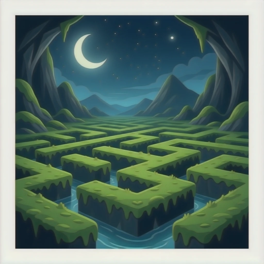A maze of Moss caves emoji