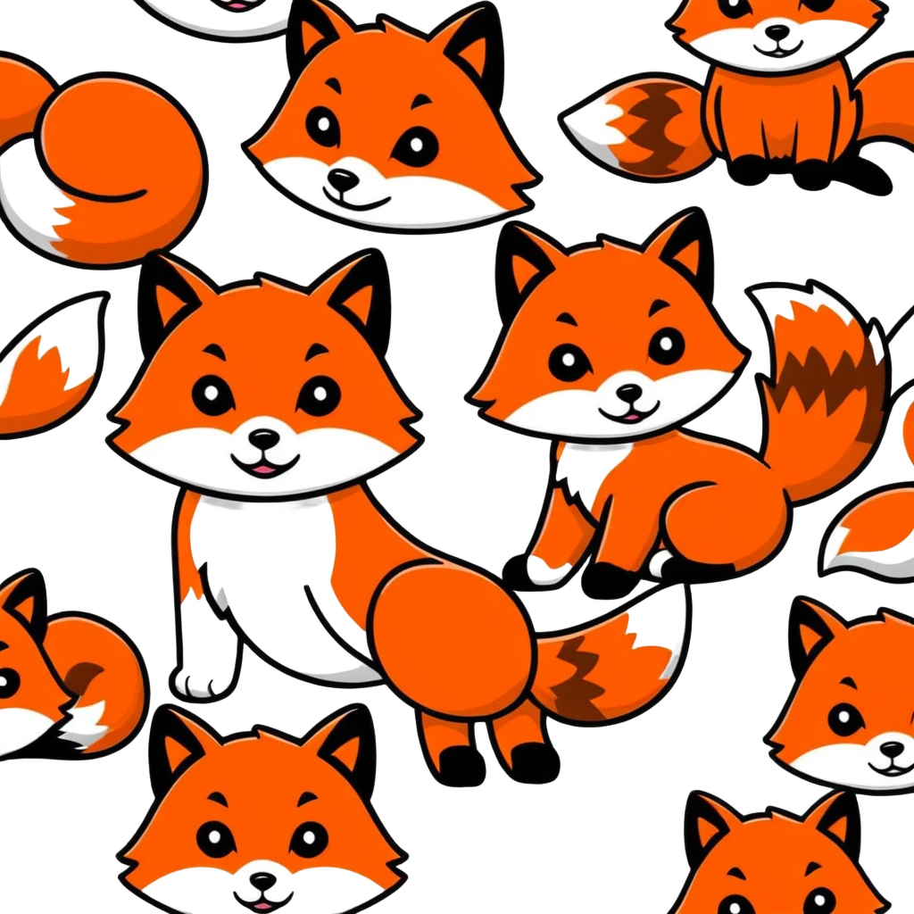 Group of Red fox emoji