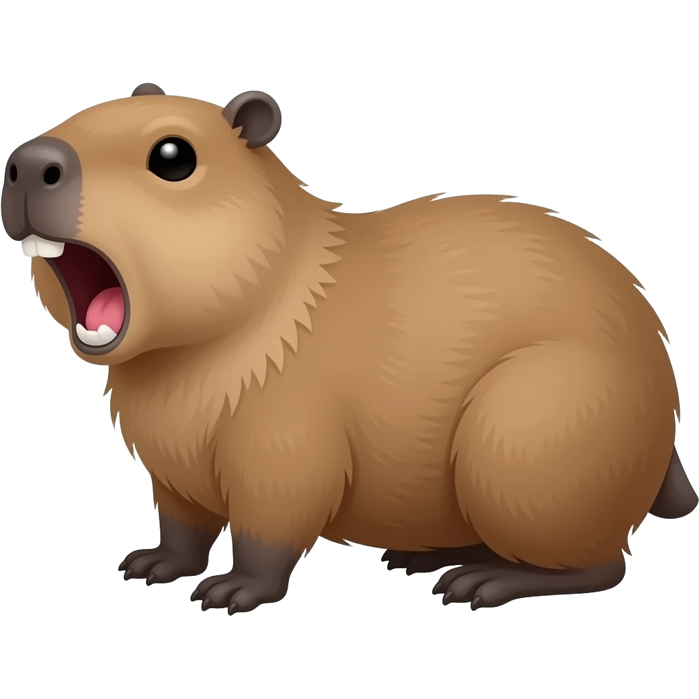 Screaming capybara emoji