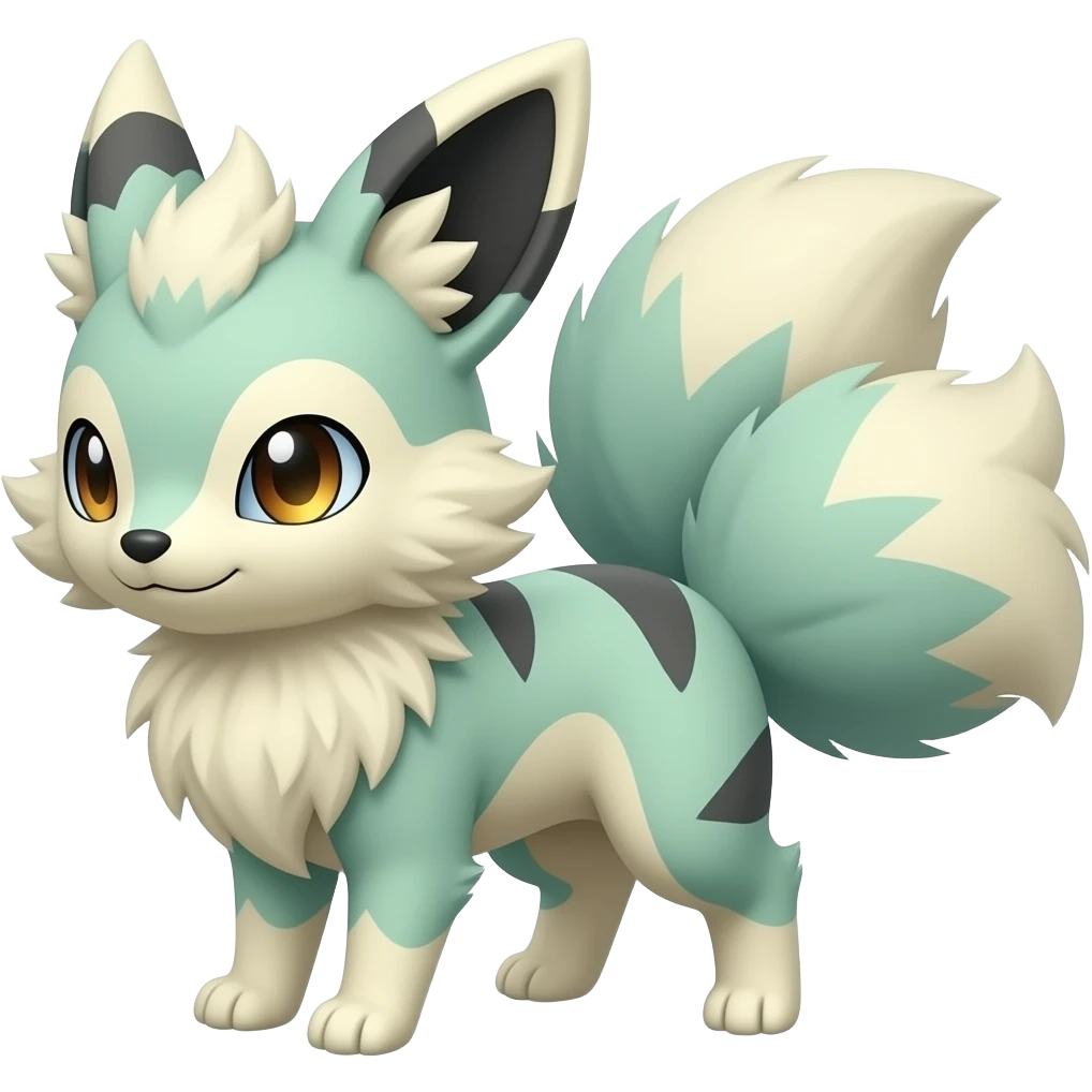 Furret-Minccino-Oshawott-Buizel-hybrid-fusion, full body emoji