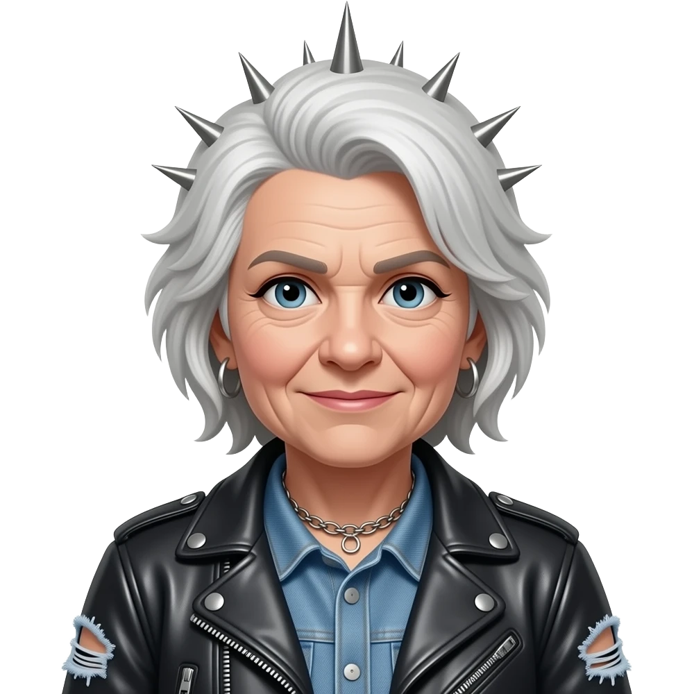 punk grandma emoji