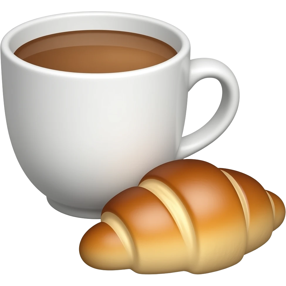 cappuccino e brioche emoji