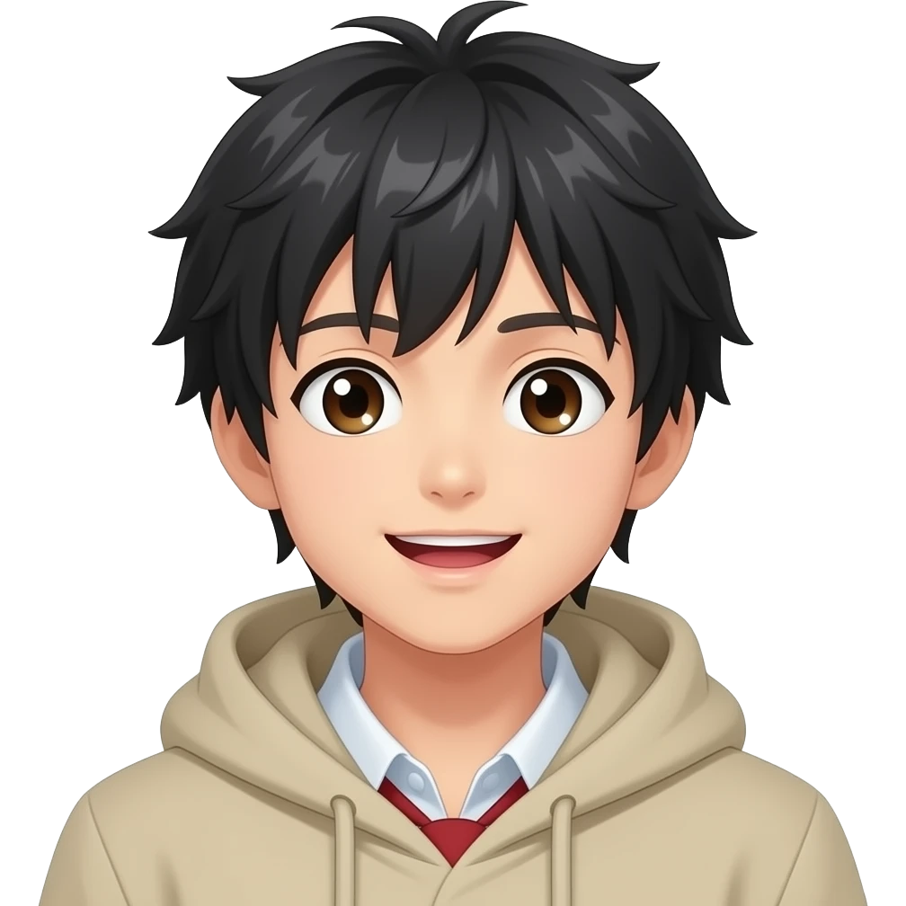 Anime yuji blowing a kiss emoji