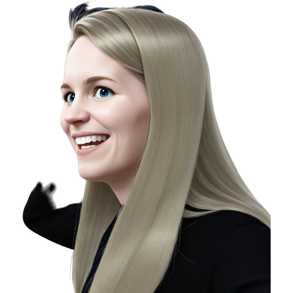 blonde girl with blue eyes emoji