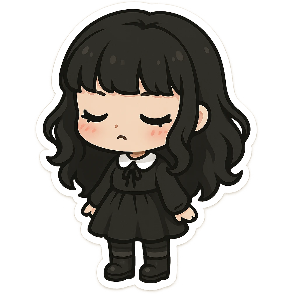 Goth black object emoji
