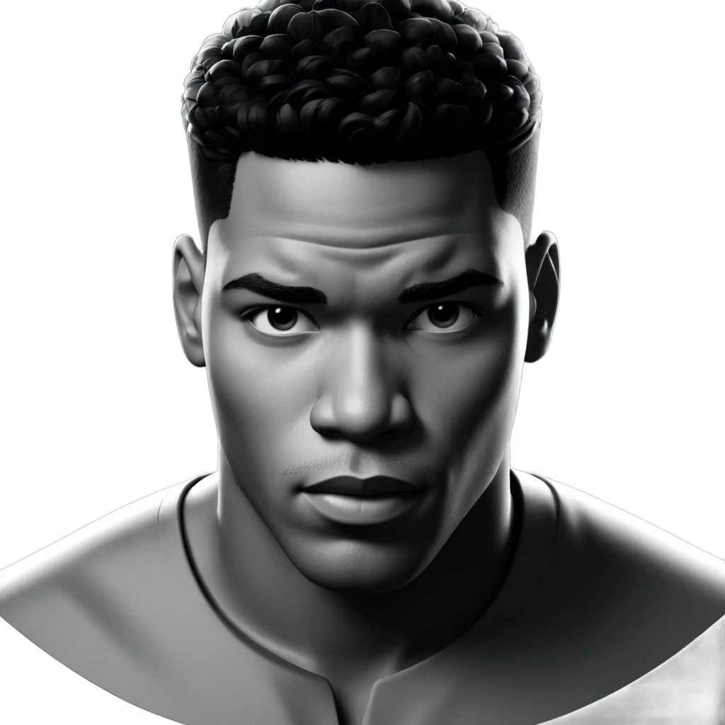 monochrome portrait of a man emoji