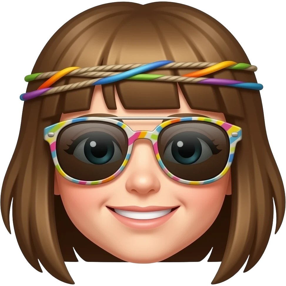 hippie sun glass emoji