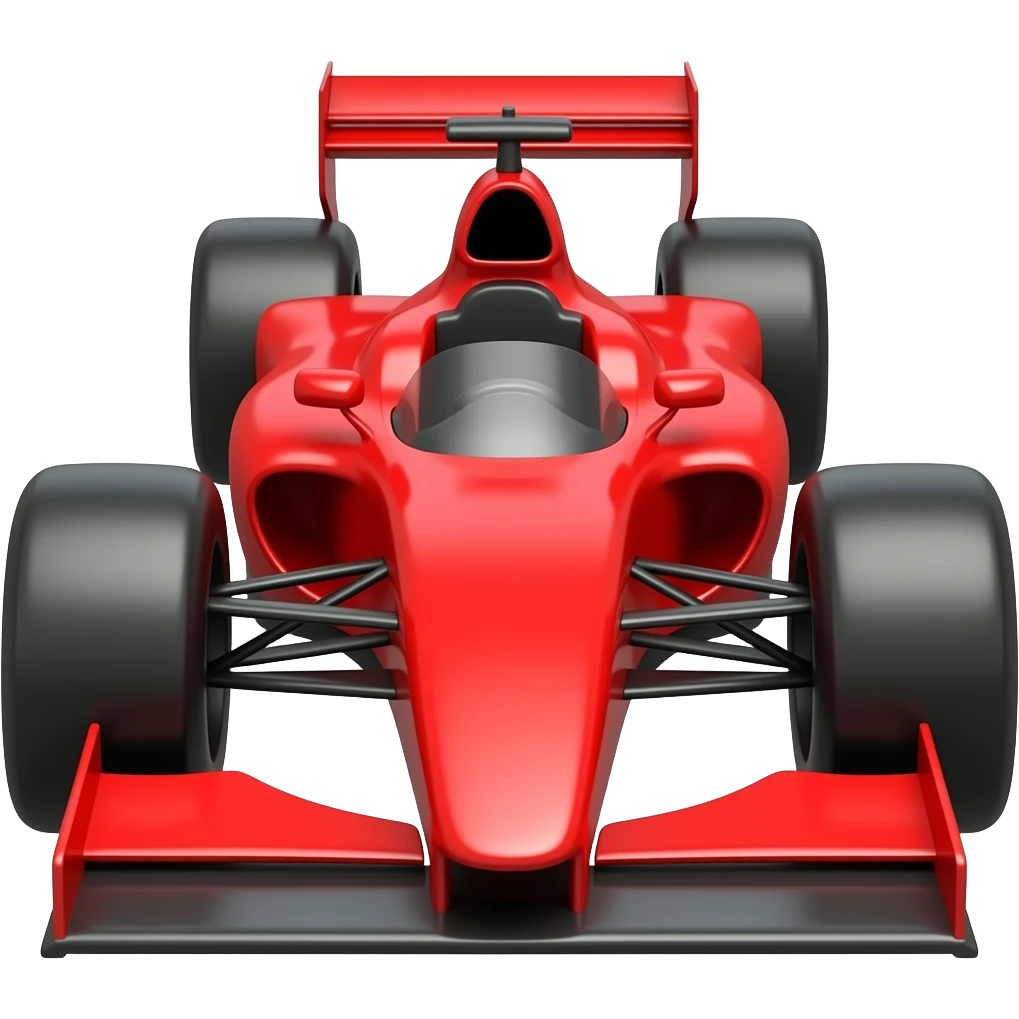 Red racing car character emoji