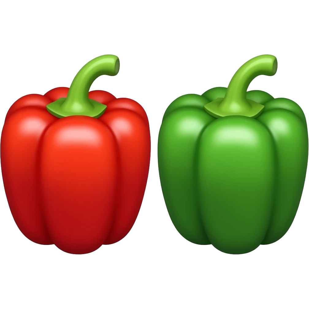 red and greenpepper emoji