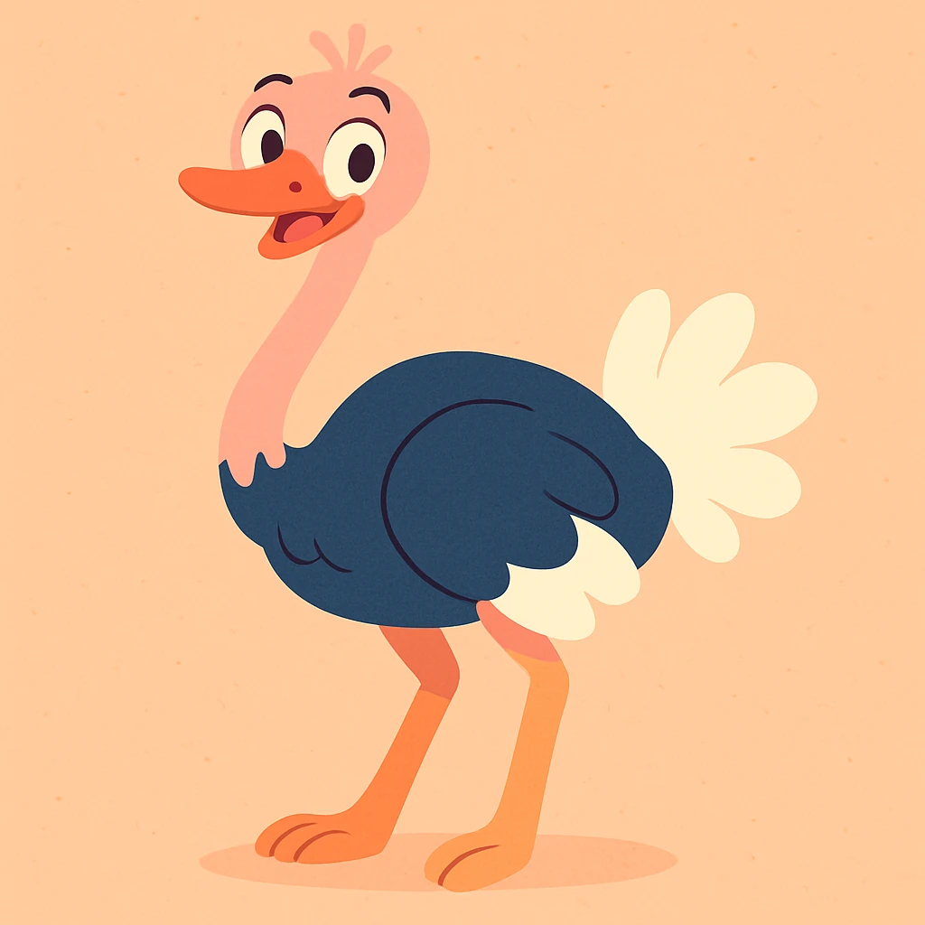 An ostrich emoji