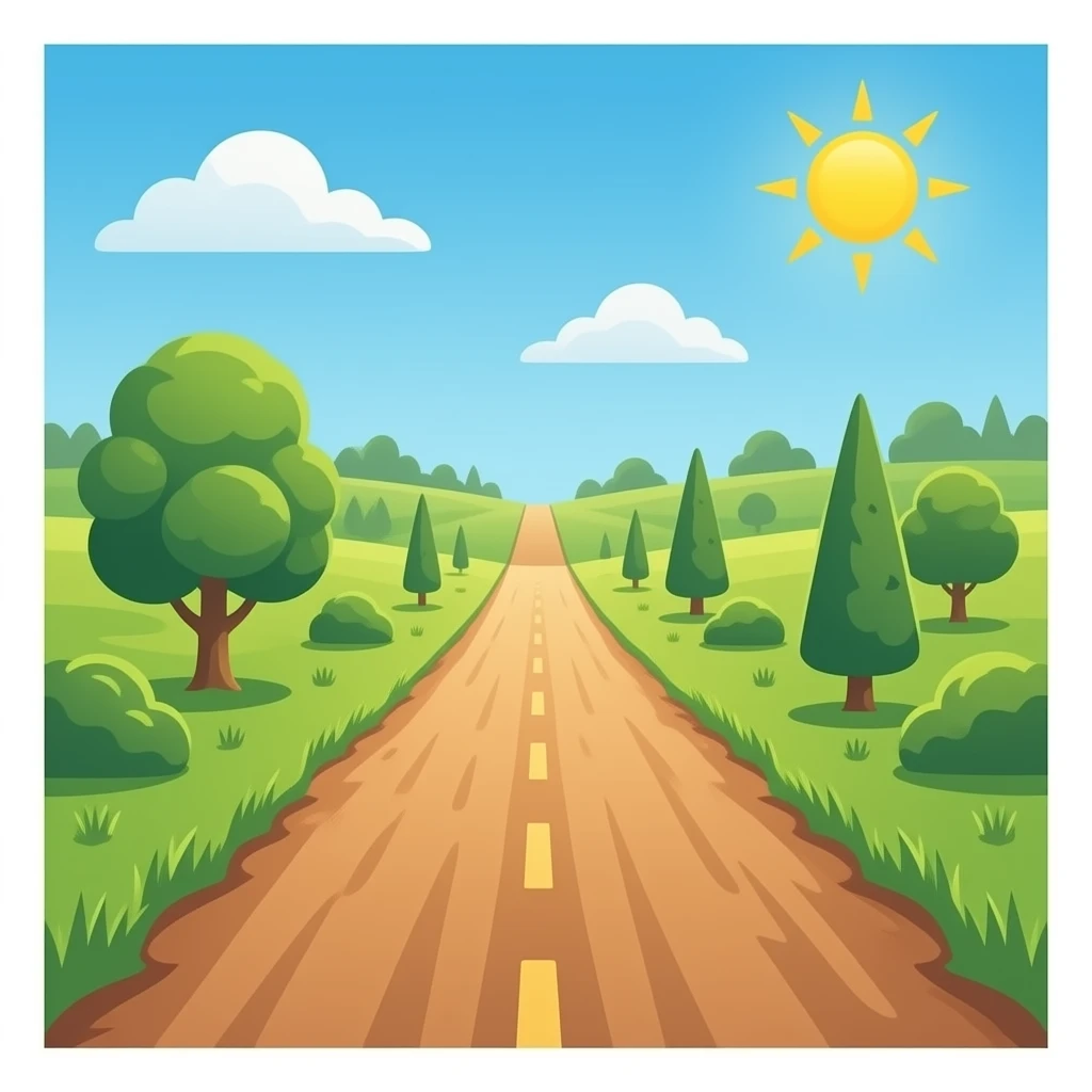 A long road, like a country one, not a road for cars emoji