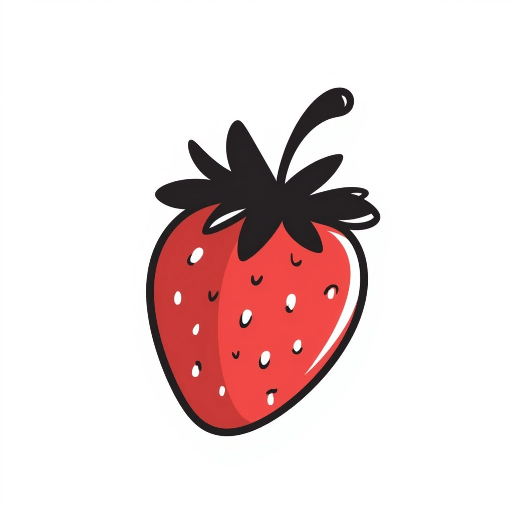 a single strawberry emoji