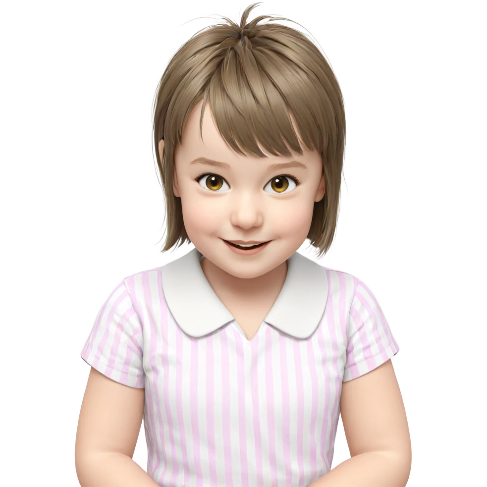 smiling girl with short hair emoji