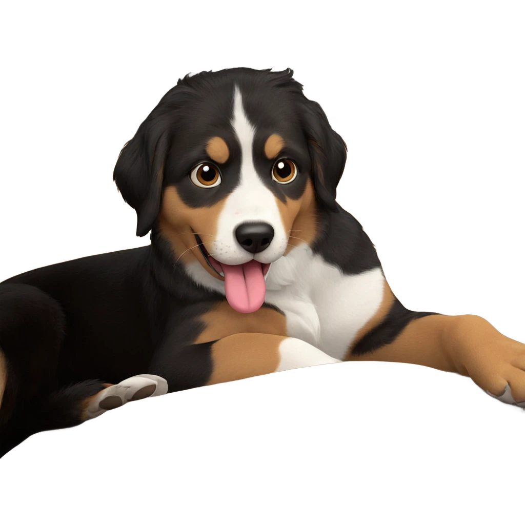 dog sticking out tongue indoors emoji
