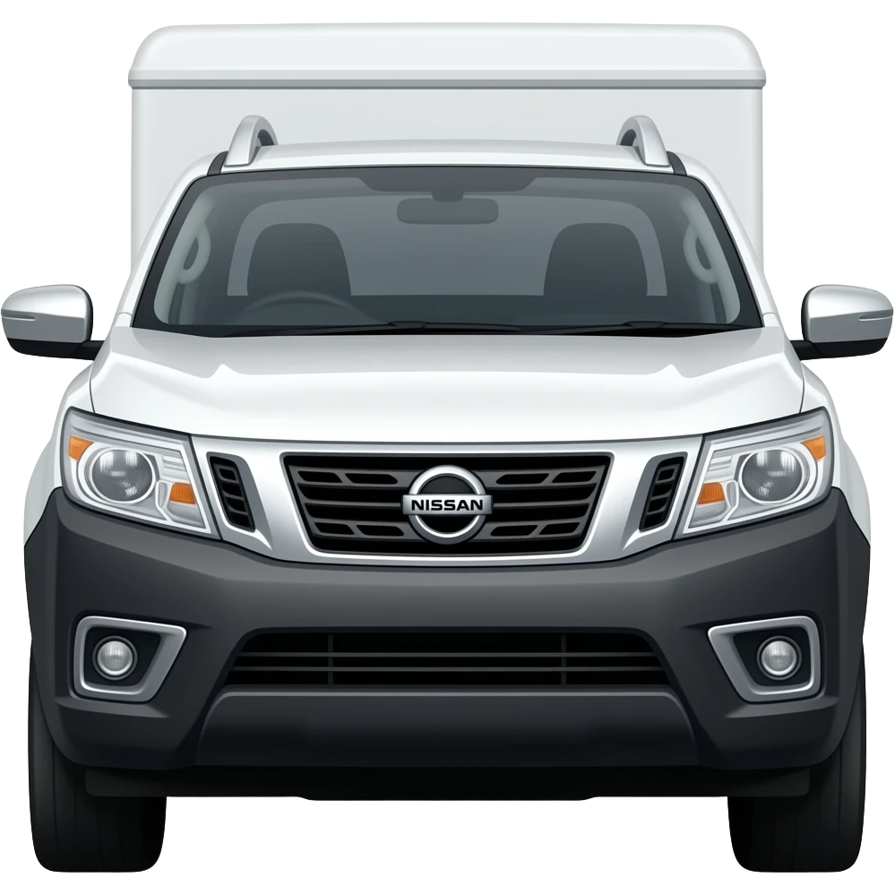 Una camioneta Nissan np300 blanca con una caja blanca y que abajo adelante sea negro oscuro emoji