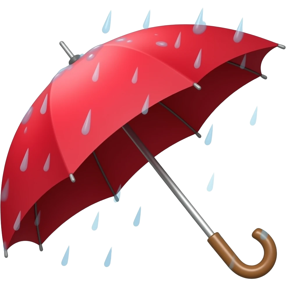 Red umbrella rain emoji