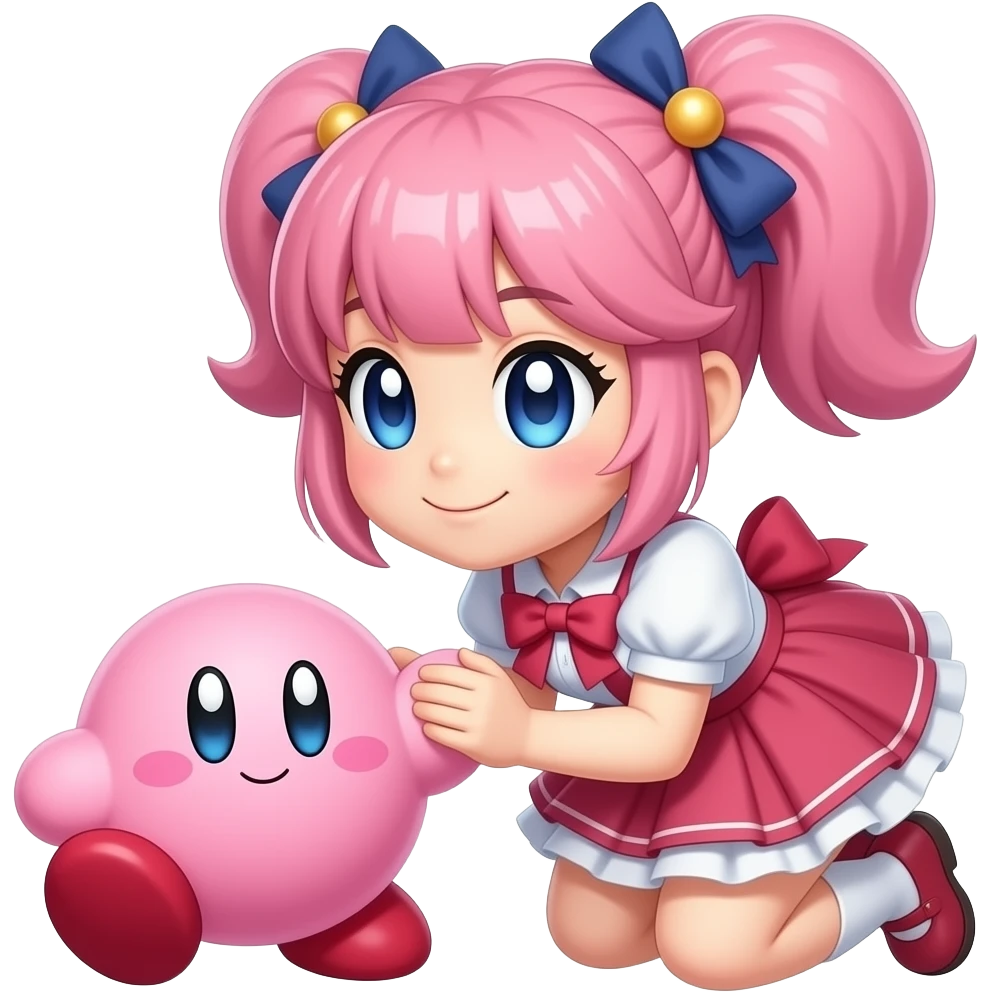 Kirby female to Sakura bow happy!! emoji