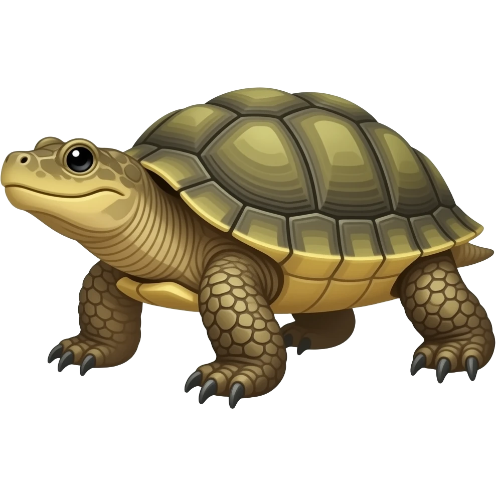Una tortuga caiman emoji