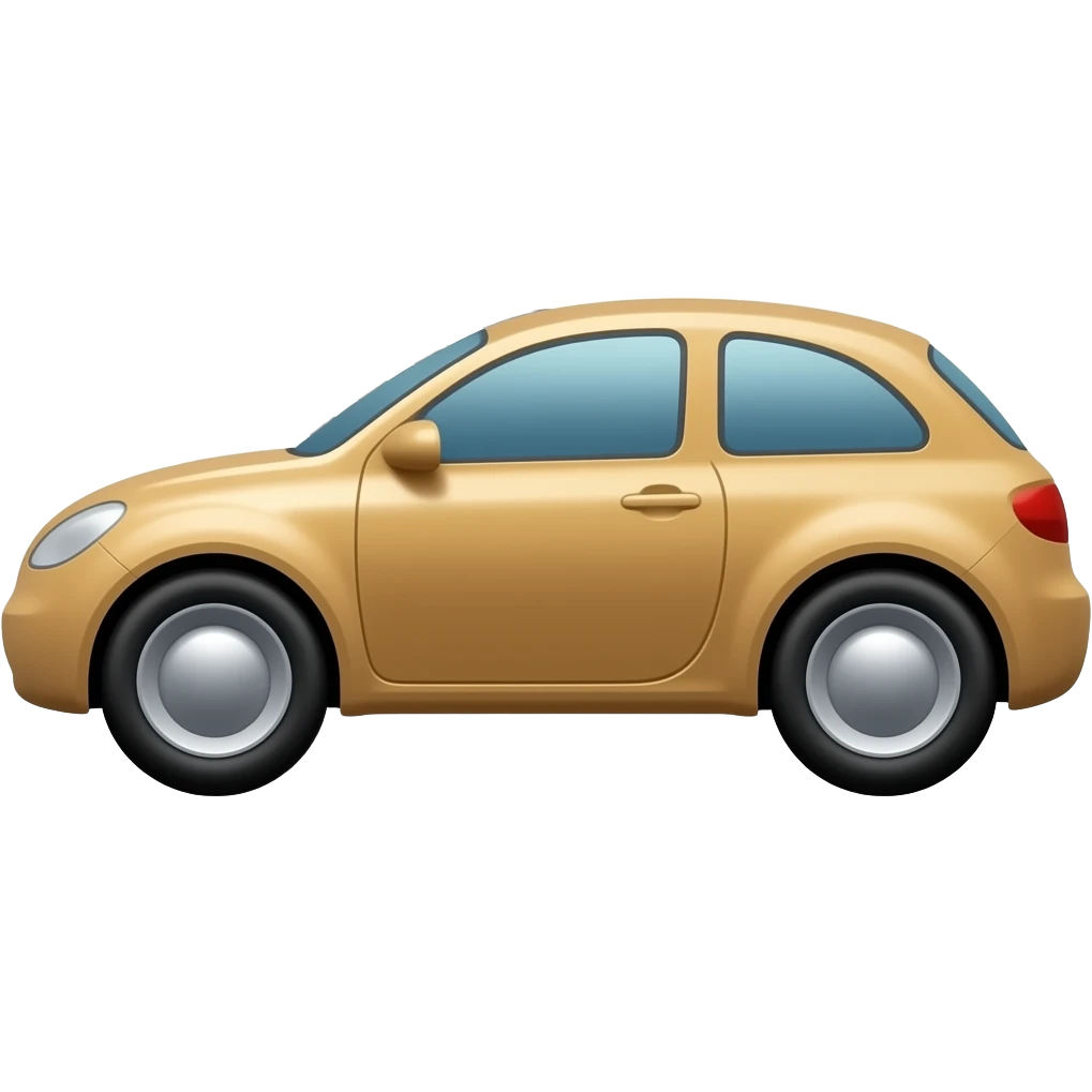 A single contract document is superimposed behind an extremely simplified, flat car. emoji