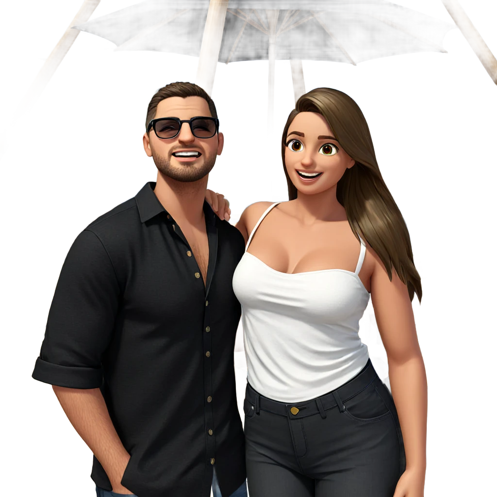 friends enjoying a sunny day emoji