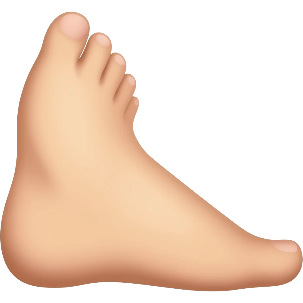 elbow faceing a toe emoji