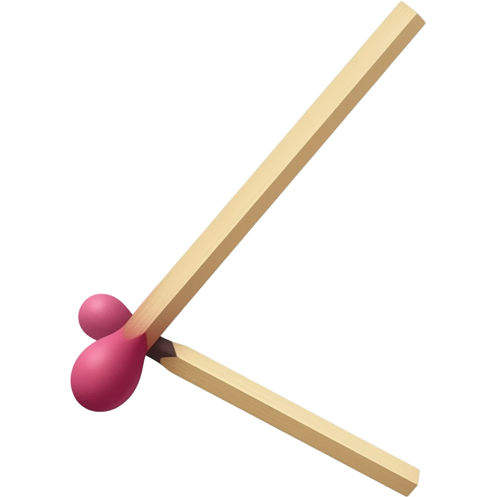 match stick pink flame emoji