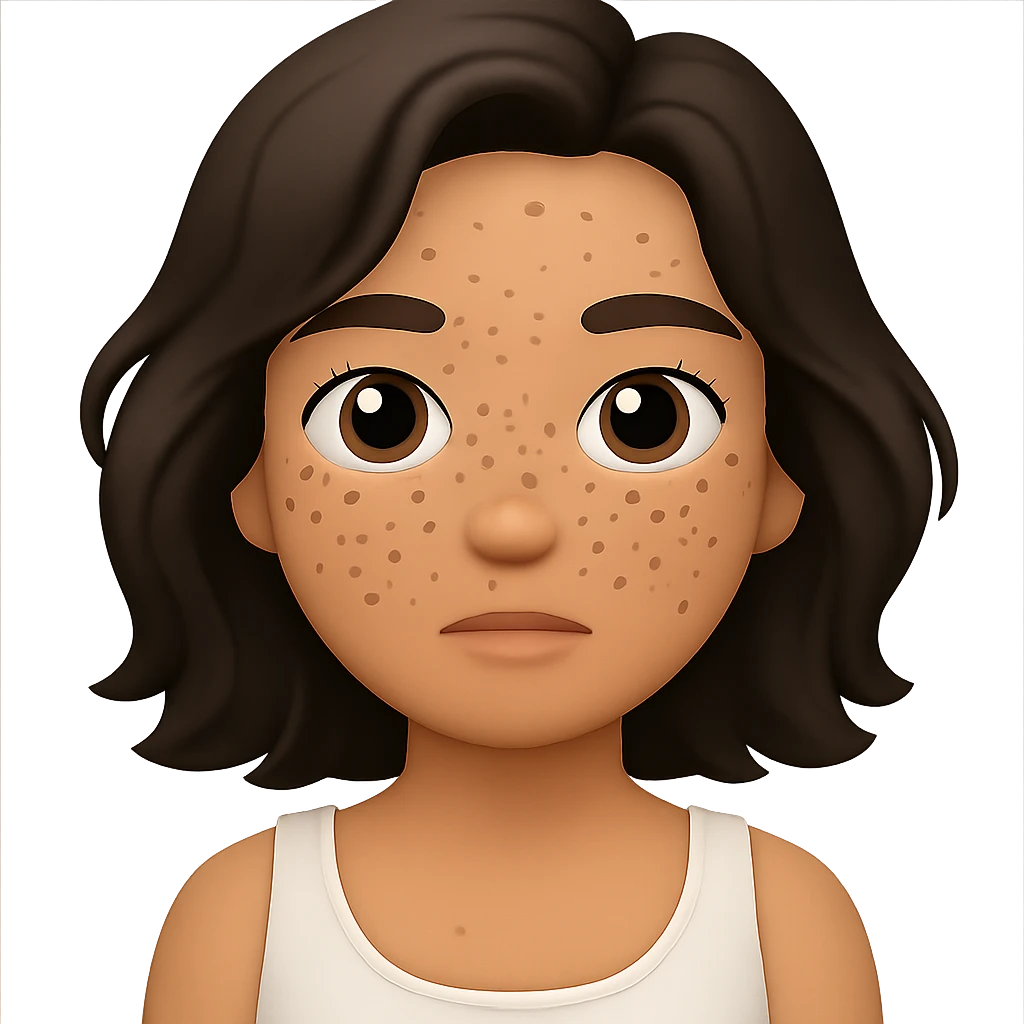 turn the second man in emoji style of the 1st image, match the facial features and match dressing style of the 2nd image, she is wearing white tank top emoji