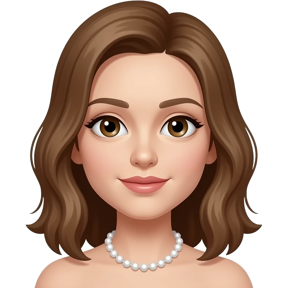 A pearl necklace emoji, old money aesthetic, timeless elegance, delicate shine, luxurious minimalist style emoji