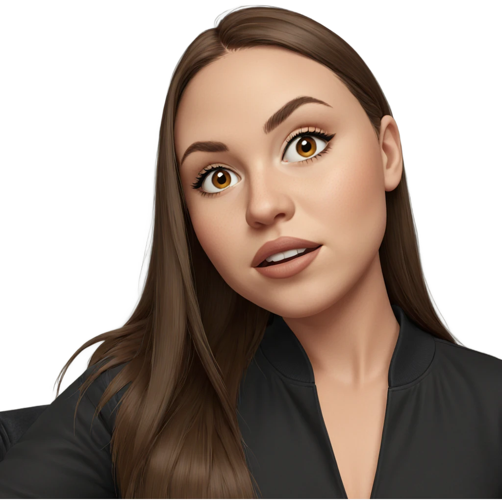 brown haired girl portrait emoji