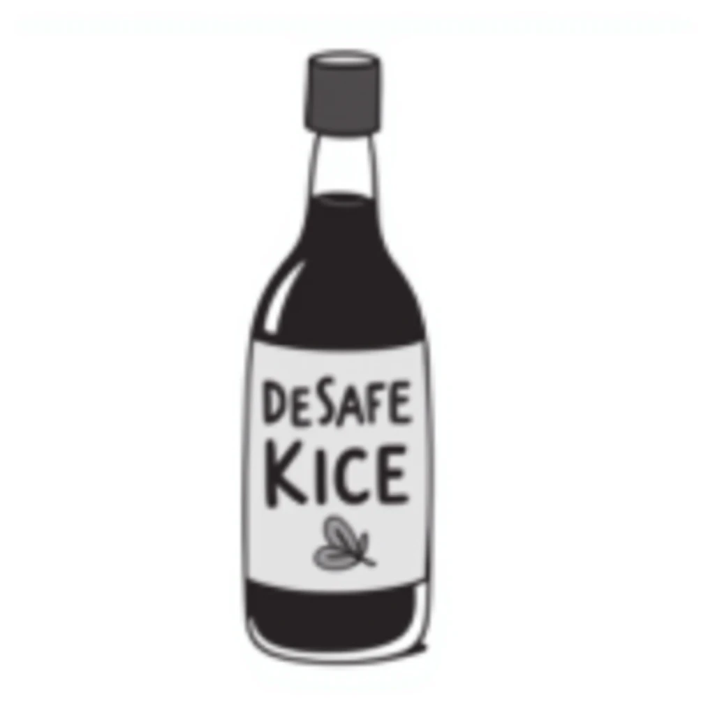 a bottle of soy sauce, hand drawn doodle style emoji