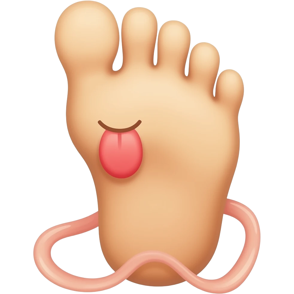 🦶being licked on emoji