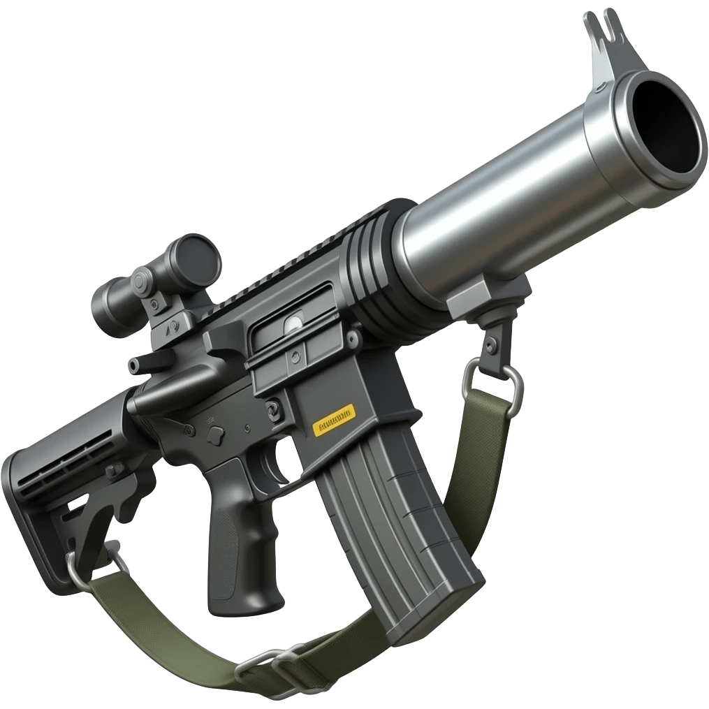 A shoulder mounted bazooka harpoon gun emoji