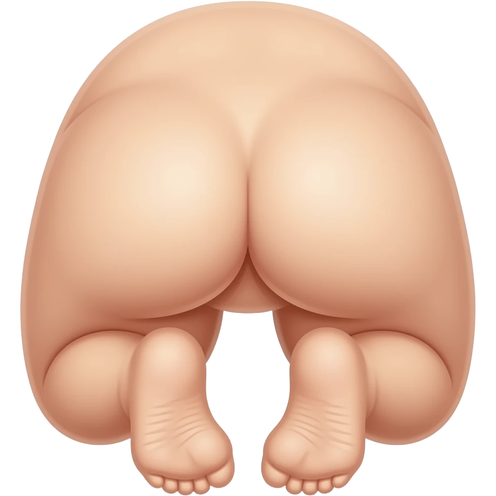 Naked baby bottom emoji