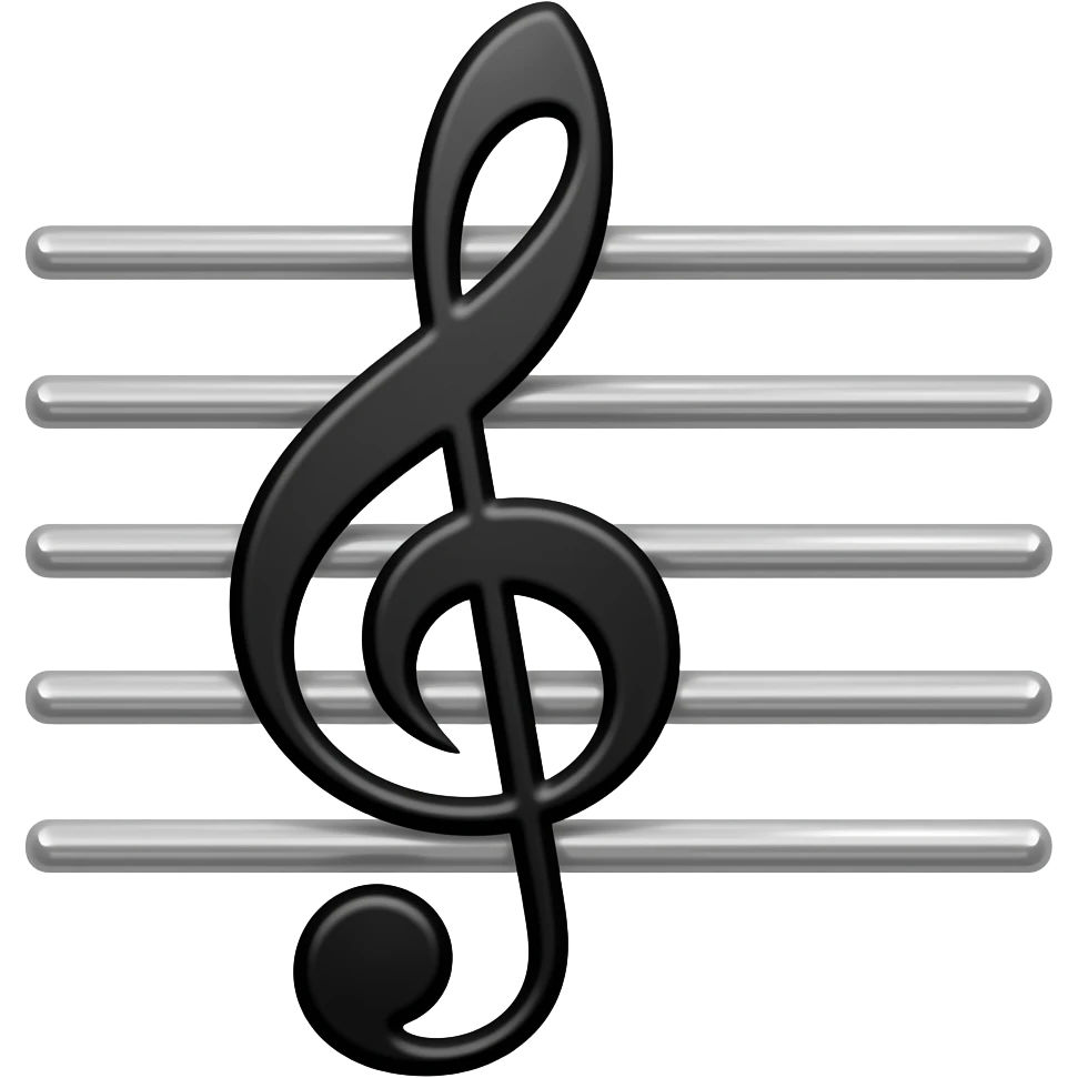 Mi (note noire alignée sur portée) (sans clé de sol) emoji