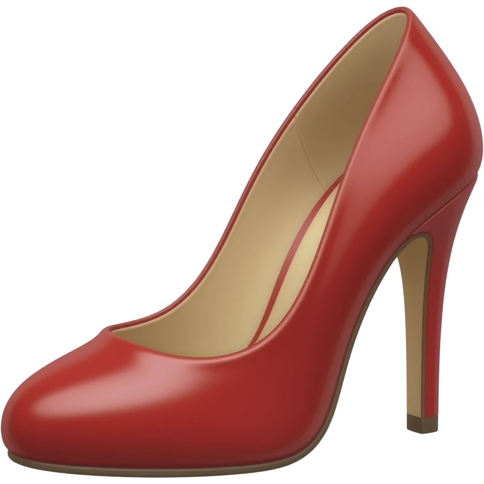 thick black outline, red heels emoji, thick black outline, simple cartoon emoji