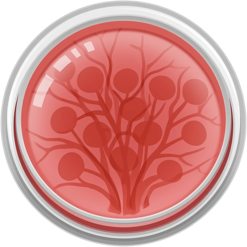 Cultura de fungo vermelha microbiologia emoji