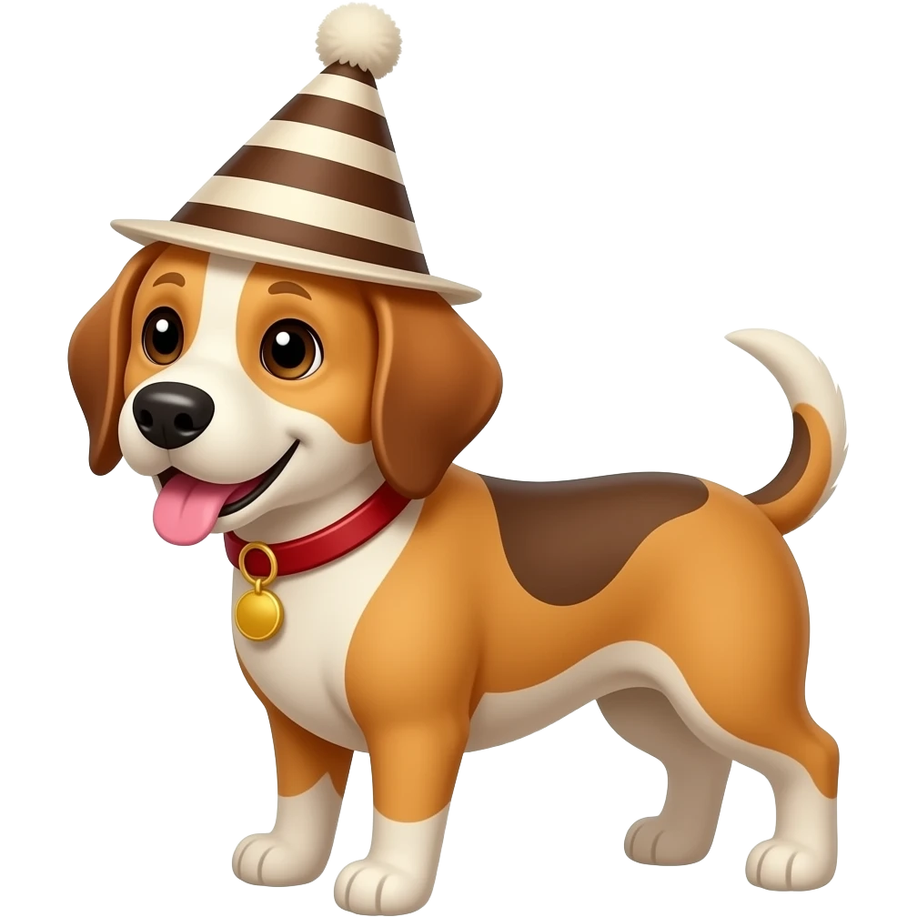 Dog with striped hat emoji
