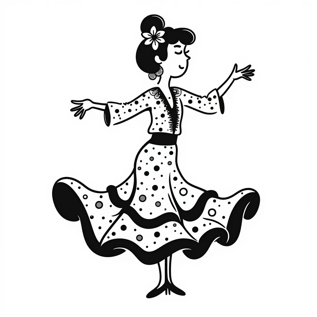 bandera gitana, estilo doodle a mano alzada emoji