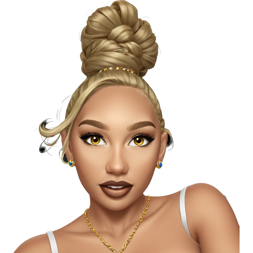 blonde girl with jewelry emoji